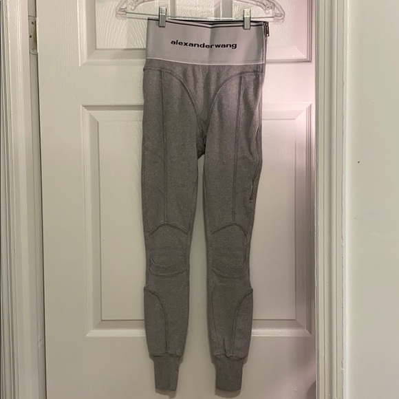 Alexander Wang Logo Elastic Leggings Gray size M - Picture 10 of 15